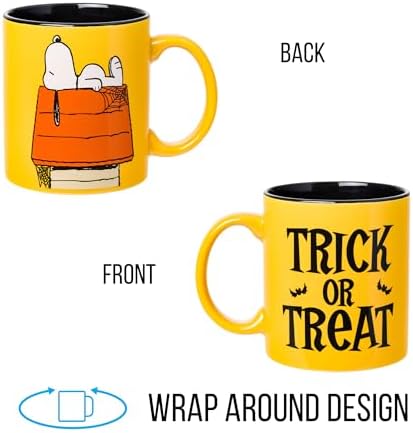 Silver Buffalo Peanuts Halloween Snoopy Trick or Treat, Ceramic Mug, 20oz
