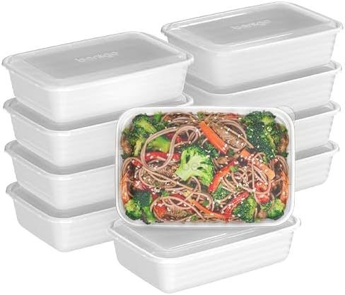Bentgo Prep 1-Compartment Meal Prep Containers with Lids, 20 Piece Set
