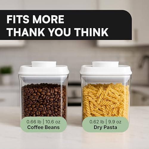 Bop Top Airtight Food Storage Containers | Pop-Top Lid | 3.5 Cups / 30 Oz