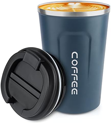 CS COSDDI 12 oz Coffee Mug - Stainless Steel Coffee Cup with Leakproof Lid