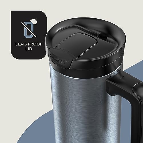 Contigo Superior 2.0 Stainless Steel Travel Mug 20oz with Handle | Leak-Proof Lid | Double-Wall Insulation | Dark Ice | Pack of 4