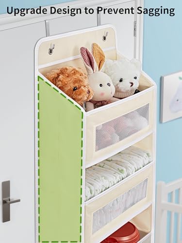 JARLINK Over the Door Organizer for Bedroom, Pantry Bathroom, 5 Shelf Beige