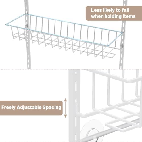 ElegantArray 8-Tier Pantry Door Organizer, White