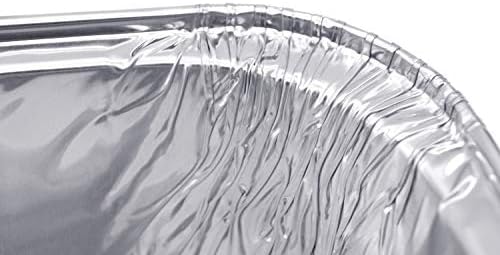 (100 Pack) Premium 2-LB Bread Loaf Baking Pans - 8.5" x 4.5" x 2.5" l Heavy Duty l Disposable Aluminum Foil Tins for Cakes Meatloaf Lasagna