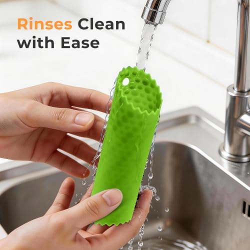Silicone Garlic Peelers Skin Remover Roller Tube(Green,Blue)