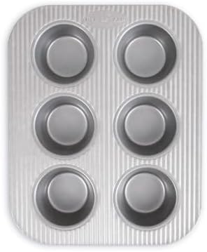USA Pan Nonstick Toaster Oven 6 Cup Muffin Pan, Aluminized Steel