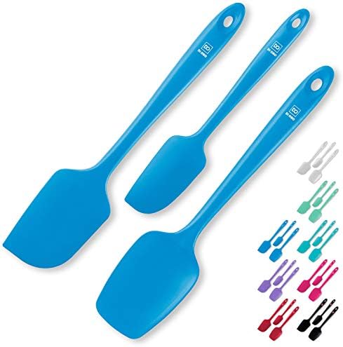 DI ORO Silicone Spatula Set - 600F Heat Resistant, 3-Pc Blue