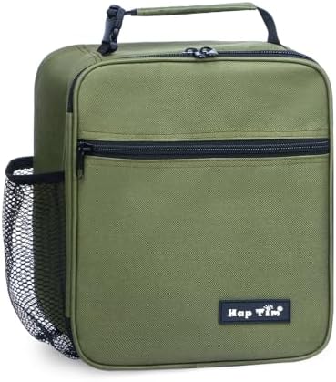 Hap Tim Insulated Lunch Bag Women, Reusable Lunch Box for Women & Men, Adluts Lunchbox for Work, Portable Lunchbag, Army Green（18654-AY）