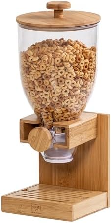 ZevrO Dry Food & Cereal Dispenser, 2.2 Cups, Brown, Single