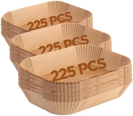 Ninja Foodi Air Fryer Liners, Ninja Air Fryer Liners Disposable, Ninja DZ071 Foodi Ninja Dual Air Fryer Parchment Paper Liners, Rectangular Airfryer Paper Liners, Rectangle 2 Basket Liners (Pack of 3)