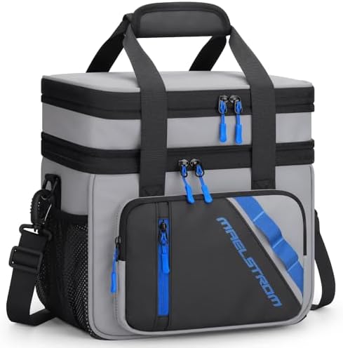 Maelstrom Insulated Lunch Box, 20L Double Deck Cooler Bag for Men Women