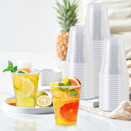 Clawsoff 2000 Pack 12 oz Clear Plastic Cups Disposable Clear Water Cups