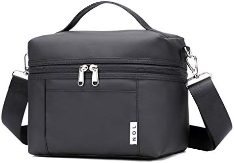 NOL Small Insulated Lunch Bags for Women Cooler Bag Lightweight Nylon Waterproof Lunch Box For Work, Fits 7 Cans 330ml(Small, Black)