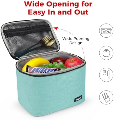 Gloppie Lunch Bag, Insulated Lunch Box for Adults & Kids, Green-M