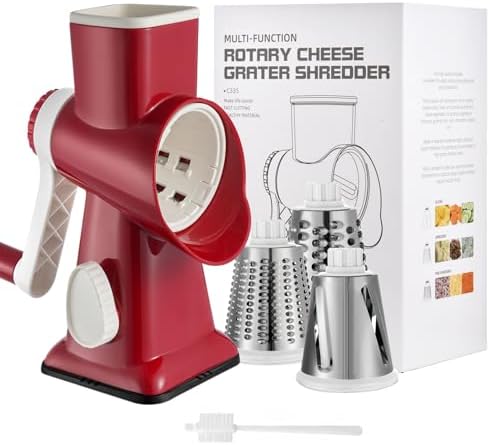 Cheese Grater Hand Crank Rotary Vegetables Shredder with Handle