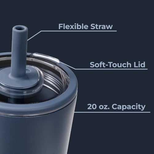 HydroJug Everyday Tumbler 20 oz, Ceramic-Lined Straw Cup, Cascade