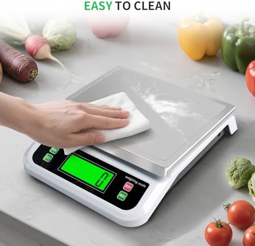 Large Digital Kitchen Scale 40kg/88lbs with Tare and PCS Funtion