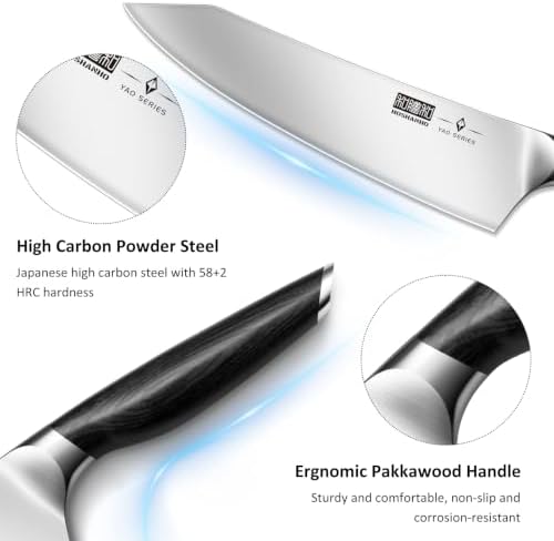 HOSHANHO 3-Piece Knife Set, Ultra Sharp Japanese Kitchen Chef Knife Set