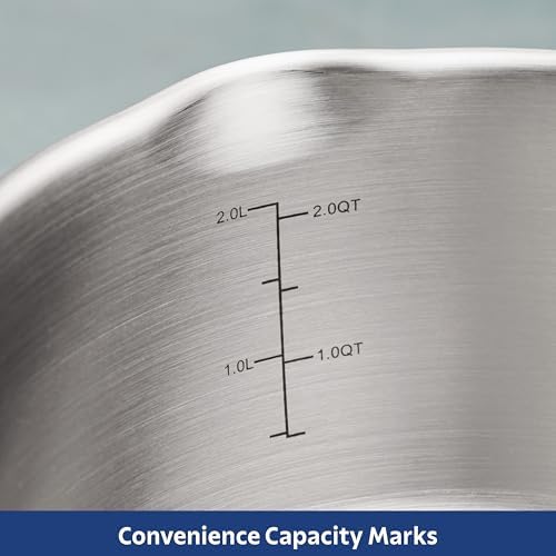 Tramontina Tempo Tri-Ply Base Stainless Steel 3-Qt Sauce Pan with Lid