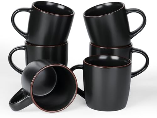 famiware Mercury Coffee Mugs 13 oz, Coffee Mugs Set of 6 with Handle