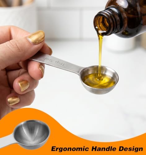 Teaspoon Measuring Spoon, 2PCS 1 Teaspoon Scoop, 5ml (4.7x1.2 Inch)