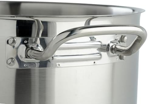 Winco Silver 12 qt Stainless Steel Stock Pot with Cover