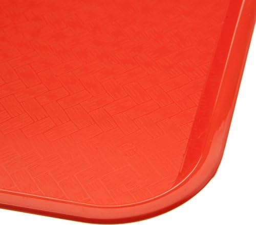 Carlisle FoodService Products CT101424 Cafe Standard Plastic Cafeteria/Fast Food Tray, NSF Certified, BPA Free, 14" Length x 10" Width, Orange (Pack of 24)