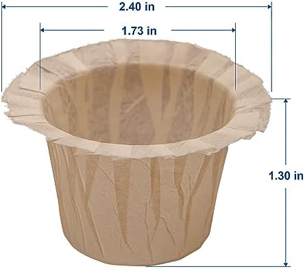 100 Count Natural Disposable Coffee Filters with 2 Reusable K Cups for Keurig 1.0 and 2.0 Coffee Makers