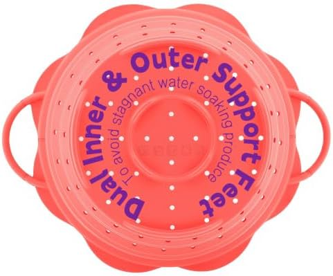 Collapsible Silicone Colander for Kitchen，Foldable Pasta Vegetable Strainer