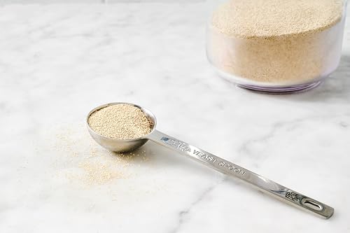 King Arthur Baking Company Yeast Measuring Spoon, 18/8 Stainless Steel, Holds 2.25 Teaspoons, For Bulk Yeast And Bread Baking, Pastries, And Rolls