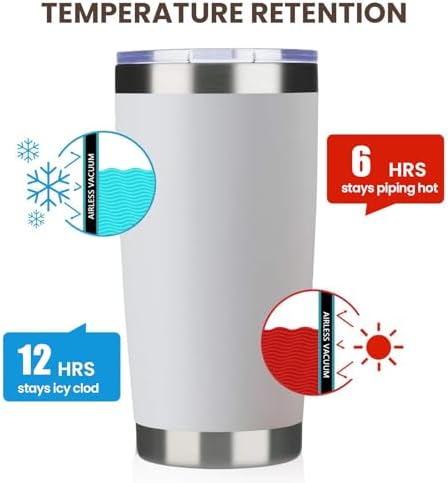 MEWAY 20oz Tumbler 12 Pack Double Wall Vacuum Insulated Travel Mug Bulk, Mix Color Stainless Steel Tumblers with Lid and Straw, Durable Powder Coated Coffee Cups for Cold & Hot Drinks（Color Mix, 12