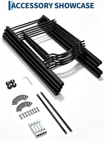 Heavy-Duty 5 Gallon Water Bottle Holder Rack, 5-Tier Single-Row Stand for 5 Bottles - Detachable Water Cooler Jug Storage Shelf for Office, Kitchen, Garage - Black
