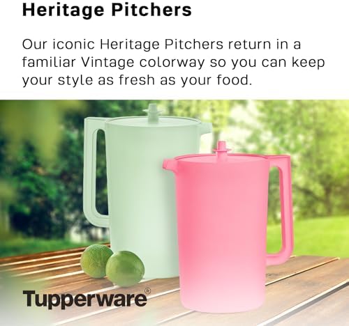 Tupperware Heritage Pink Pitcher (1 Pitcher + 1 Lid) - 1 Gallon