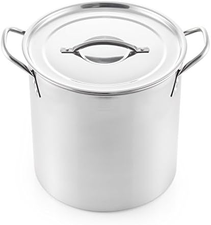 McSunley 607 Medium Stainless Steel Prep N Cook Stockpot, 12 quart, Silver