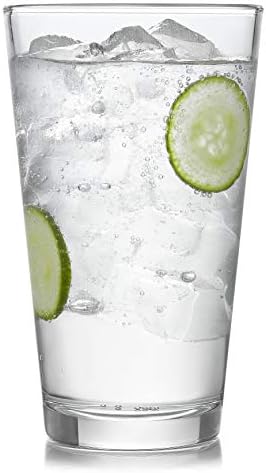 Libbey Preston Tumbler & Rocks Drinking Glasses Set of 16, All-Purpose Cups