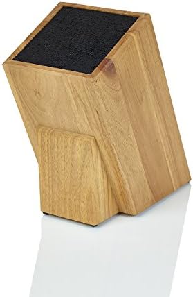 Dice Knife Block, Light Oak Woodgrain