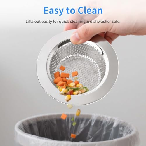 Chefbee 4PCS 4.4" Stainless Steel Kitchen Sink Drain Strainer Food Catcher