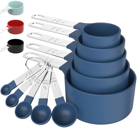 Measuring Cups & Spoons Set, Stackable Cups and Spoons
