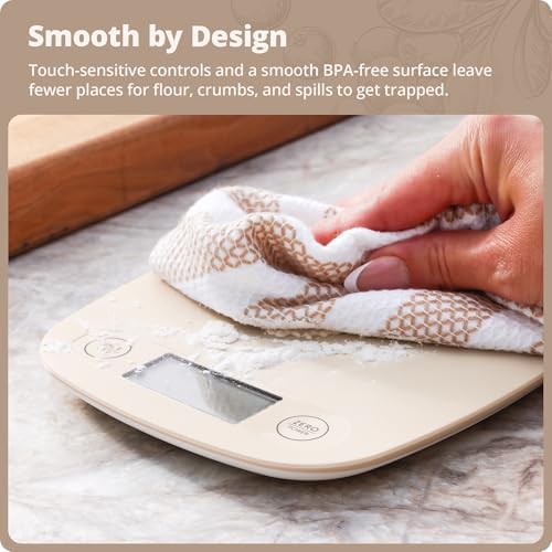 Greater Goods Food Scale, Slim & Compact Build, 1g Precision (Birch White)