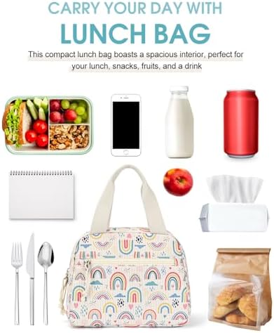 Lunch Bag for Women, Corduroy Small Insulated Lunch Box