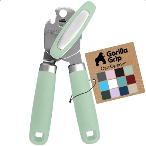 GORILLA GRIP Upgraded Model Stainless Steel Manual Can Opener, Mint