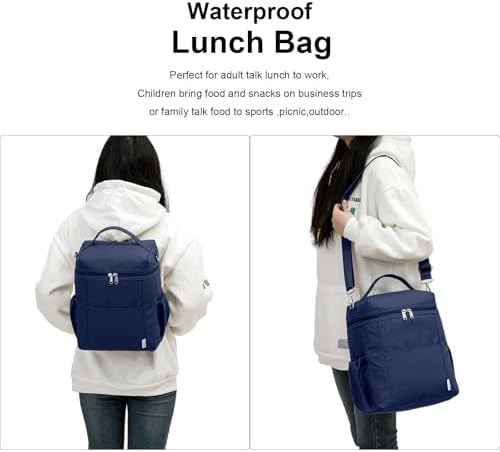NOL Insulated Lunch Bags for Women Cooler Bag Lightweight Nylon Waterproof Lunch Box for Work