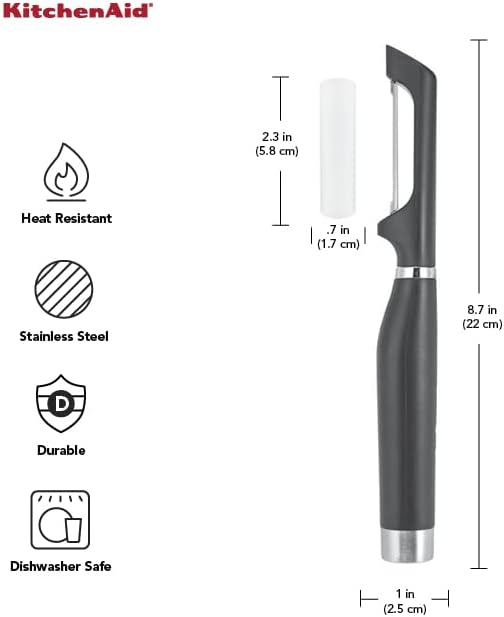 KitchenAid Gourmet Euro Peeler, 8.7-Inch, Black