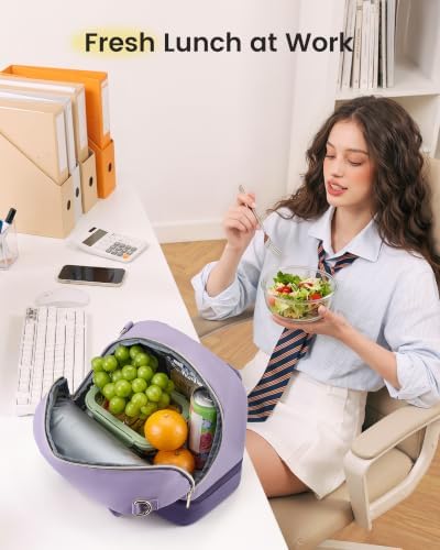 LOVEVOOK Insulated Lunch Bag for Women Men, Cute Fit and Fresh Lunch Box