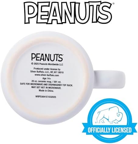Silver Buffalo Peanuts Great Pumpkin Snoopy Quote, Ceramic Camper Mug, 20oz
