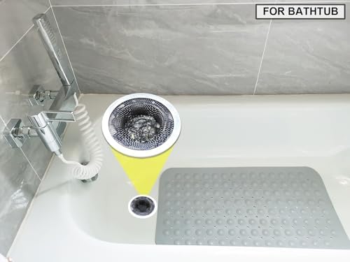 Seatery 2.75" Top / 1.0" Basket Bathtub Drain Strainers, Bathroom Sink Strainers, Shower Drain Hair Catcher, Drain Strainer for Laundry, Mop Pool, Utility, Slop, RV Sink, Stainless Steel, Pack-6
