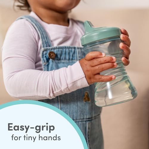 NUK First Choice Fun Grips Straw Cup 2.0, 10 oz. Sippy Cup with Handles, Leak Proof Straw Cup, 3-Pack