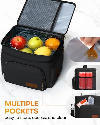 HOTOR Insulated Lunch Box Men Women Leak-Proof Cooler Lunch Bag 15L