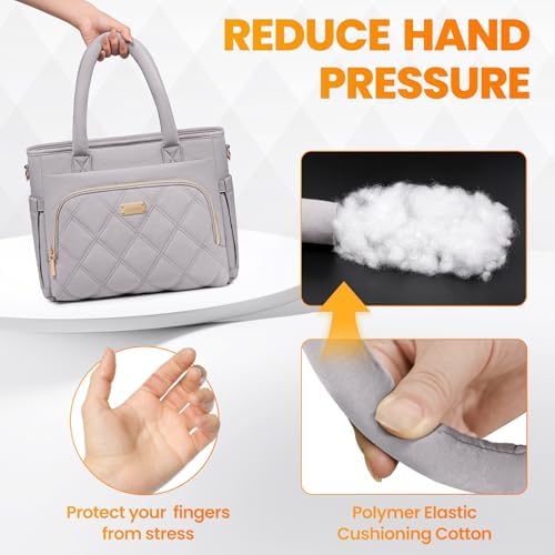 Artelaris Lunch Bag Women, Adult Insulated Lunch Box, Leakproof Lunch Cooler Bag, Reusable Large Lunch Cooler for Work, Picnic, Travel (Grey)