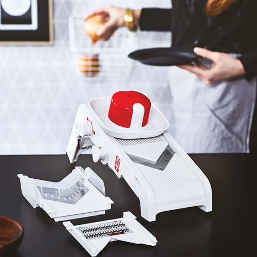 TUPPERWARE Chef Mando-Chef D202 Multi-Slicer Grater Mandolino Küchenenstar White/Red
